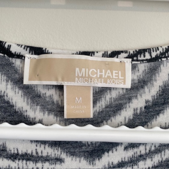 Michael Kors Animal Print Black & White Blouse Size M - Picture 2 of 9